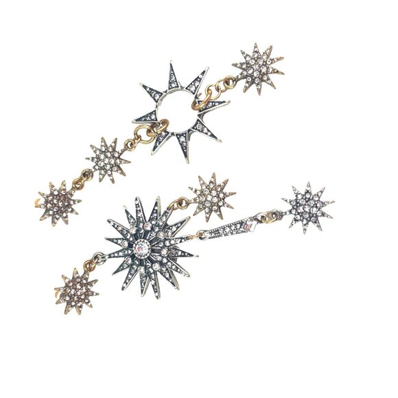 Soliel chandelier earringsVintage Inspired Starburst & Sunburst Drop Earrings Wi - Picture 3 of 10